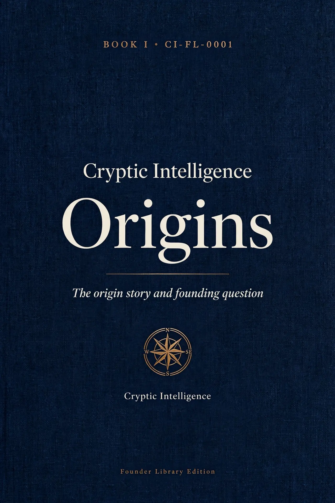 Book cover for Cryptic Intelligence Origins